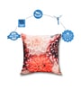 Multicolour Jute Floral 16x16 inches Cushion Cover (5Pc)