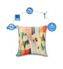 Multicolour Jute Abstract 16x16 inches Cushion Cover (5Pc)
