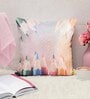 Multicolour Jute Abstract 16x16 inches Cushion Cover (5Pc)