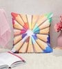 Multicolour Jute Abstract 16x16 inches Cushion Cover (5Pc)