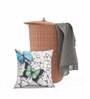 Multicolour Jute Nature 16x16 inches Cushion Cover (5Pc)