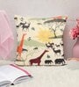 Multicolour Jute Nature 16x16 inches Cushion Cover (5Pc)