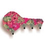 Multicolour Key Shape Digital Printed Wooden Key Holder