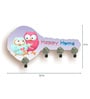 Multicolour Key Shape Digital Printed Wooden Key Holder