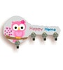 Multicolour Key Shape Digital Printed Wooden Key Holder