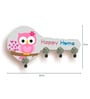 Multicolour Key Shape Digital Printed Wooden Key Holder