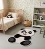 Multicolour Lazy Panda 30x25 Inches Anti Skid Shape Rug