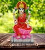 Multicolour Marble Handpainted Goddess Mata Laxmi Idol