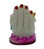 Multicolour Marble Handpainted Lord Ganpati With Back Handle Idol