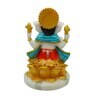 Multicolour Marble Handpainted Lord Ganpati With Mooshak Idol