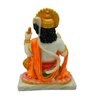 Multicolour Marble Handpainted Lord Hanuman giving blessing Idol
