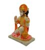 Multicolour Marble Handpainted Lord Hanuman giving blessing Idol