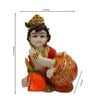 Multicolour Marble Handpainted Lord Krishna Idol Makhan Chor