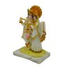 Multicolour Marble Handpainted Radha Krishna Idol with Flute