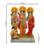 Multicolour Marble Handpainted Ram Darbar Idol