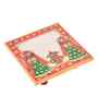 Multicolour Marble Puja Chowki for God Idols