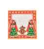 Multicolour Marble Puja Chowki for God Idols