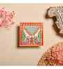 Multicolour Marble Puja Chowki for God Idols