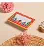 Multicolour Marble Puja Chowki for God Idols