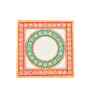 Multicolour Marble Puja Chowki for God Idols