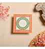 Multicolour Marble Puja Chowki for God Idols