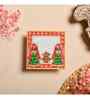 Multicolour Marble Puja Chowki for God Idols