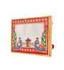 Multicolour Marble Puja Chowki for God Idols