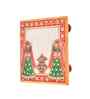 Multicolour Marble Puja Chowki for God Idols
