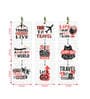Multicolour MDF (Set of 9) Wall Hangings