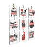 Multicolour MDF (Set of 9) Wall Hangings