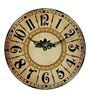 Multicolor Engineered Wood Tag Modern Wall Clock