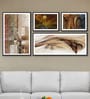 Cadence studios Multicolour MDF Framed Art Print Set of 4