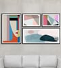 Animationist Multicolour MDF Framed Art Print Set of 4