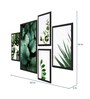 Multicolour MDF Printed Green Leaves Multi Frame Painting