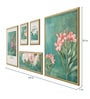 Brilliant Brushes Multicolour MDF Framed Floral Art Print Set of 5