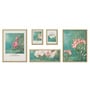 Brilliant Brushes Multicolour MDF Framed Floral Art Print Set of 5