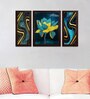 Multicolour MDF Framed Abstract Art Panel Set of 3