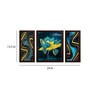 Multicolour MDF Framed Abstract Art Panel Set of 3