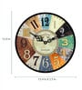 Multicolor Engineered Wood Analog Wall Clock