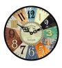Multicolor Engineered Wood Analog Wall Clock