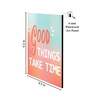Good Things Take Time Multicolour MDF Unframed Art Print