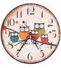 Multicolour Engineered Wood Analog Wall Clock