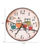Multicolour Engineered Wood Analog Wall Clock