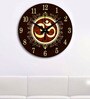 Multicolor Engineered Wood Analog Omkara Wall Clock