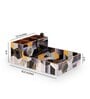Multicolour MDF Wood Black Hexagon Cutlery Tissue Holder
