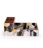 Multicolour MDF Wood Black Hexagon Cutlery Tissue Holder