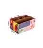 Multicolour Mdf Wood Rectangle 1 Pcs Cutlery Holder