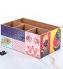 Multicolour Mdf Wood Rectangle 1 Pcs Cutlery Holder