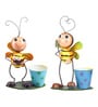 Multicolour Metal Bees Garden Pots And Planters