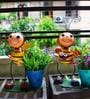 Multicolour Metal Bees Garden Pots And Planters